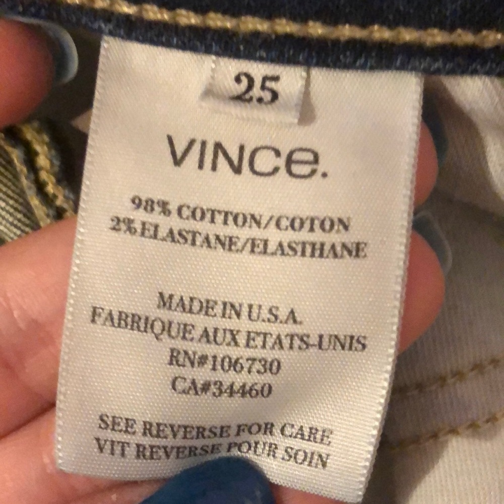 Vince dark wash skinny jeans - Picture 2 of 3